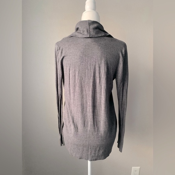 Gray Open Front Cardigan - Picture 3 of 4